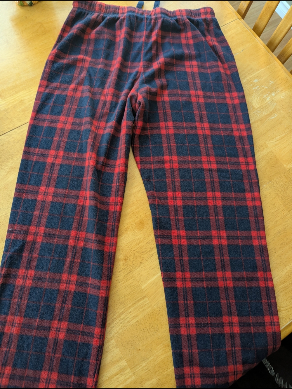 George Red and Black Plaid Fleece Jogger Pants